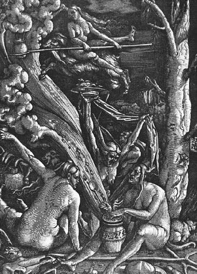 BALDUNG GRIEN, Hans Witches Sabbath Germany oil painting art